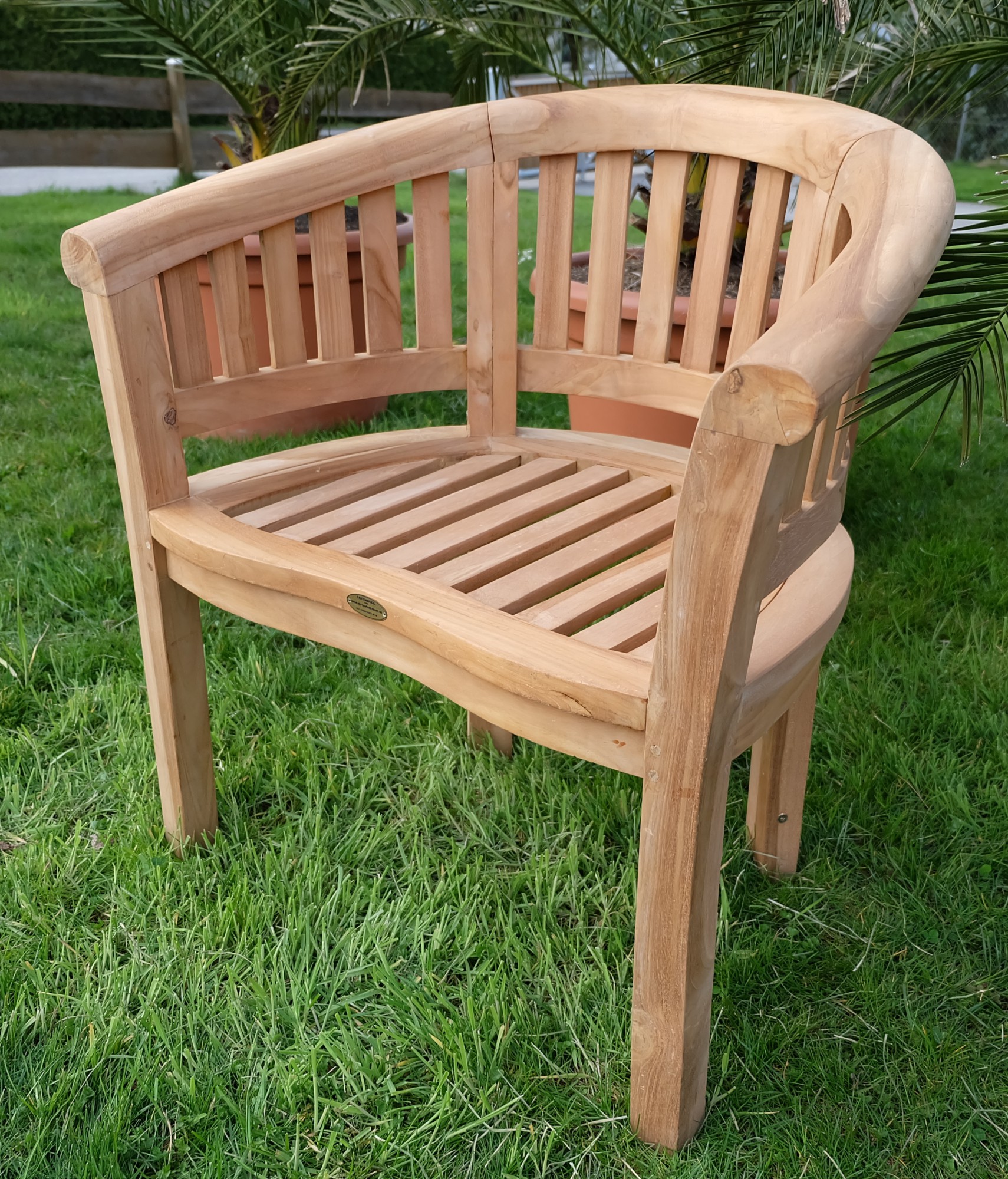 ECHT TEAK Bananensessel Gartensessel Gartenstuhl Holzsessel Holzstuhl