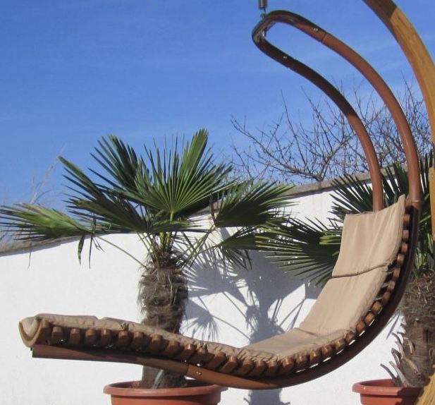 DESIGN Schwebeliege Hängeliege Hängesessel aus Holz Lärche Modell