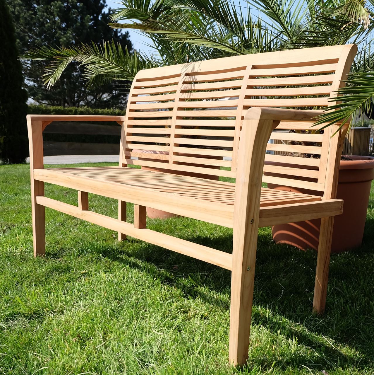 TEAK 3Sitzer Gartenbank ALPEN Alles für Garten und Terasse Gartenmöbel