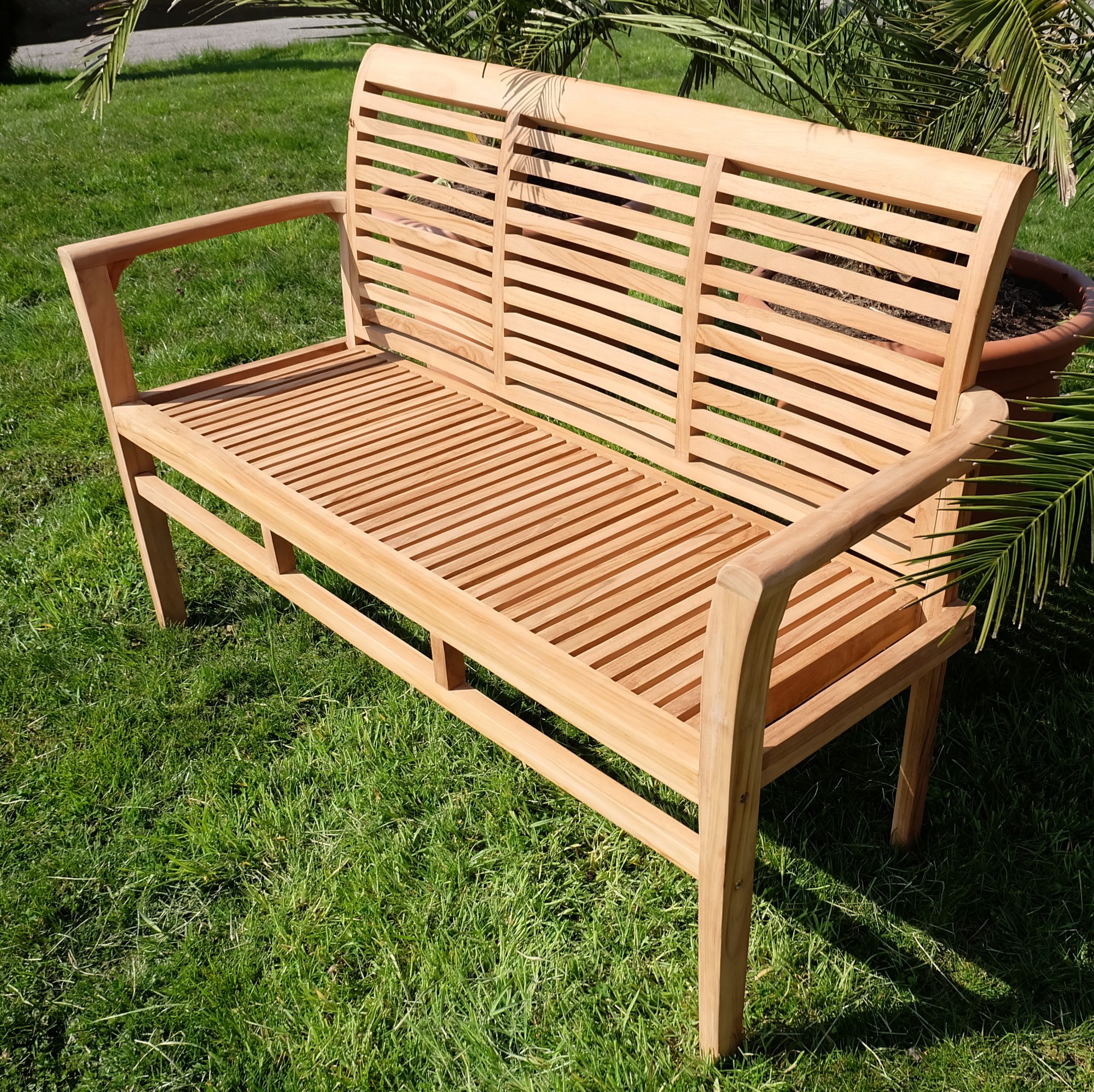 TEAK 3Sitzer Gartenbank ALPEN Alles für Garten und Terasse Gartenmöbel