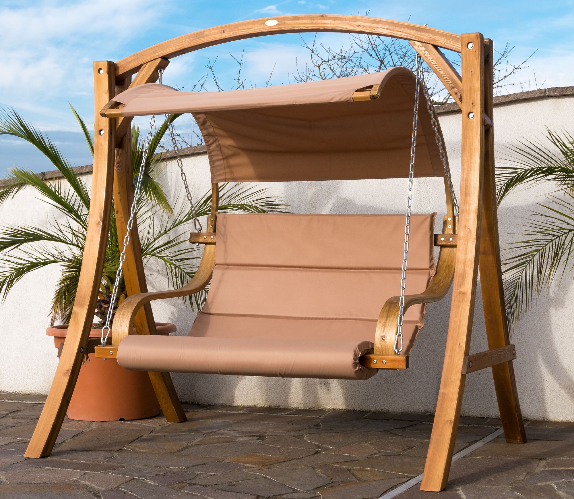 Design Hollywoodschaukel Gartenschaukel Hollywood Schaukel aus Holz