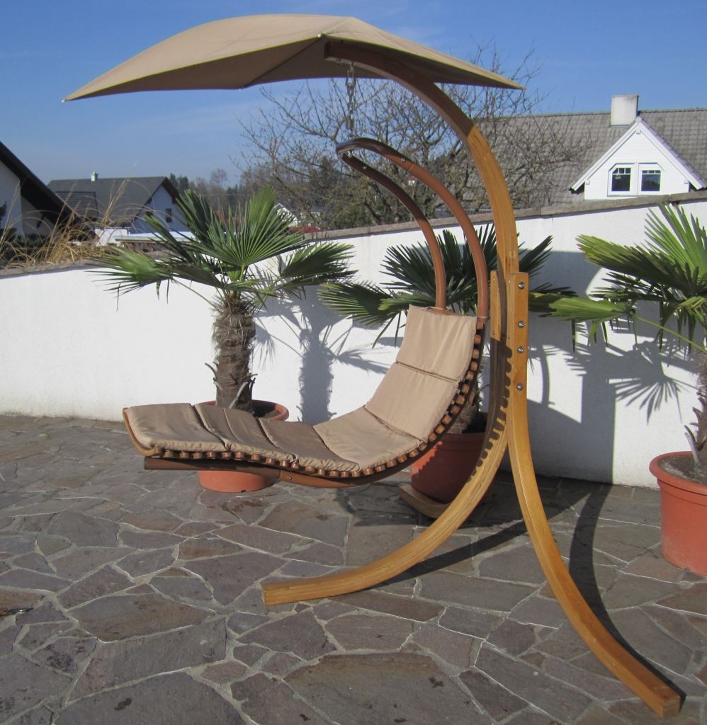 DESIGN Hängesesselgestell NAVASSA aus Holz Lärche komplett mit